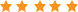 Five orange stars in a row, representing a five-star rating.